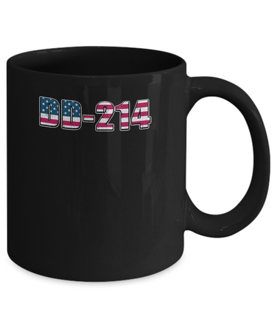 Proud DD-214 Alumni Vintage American US Veteran Mug-Coffee Mug-11oz Mug-Black