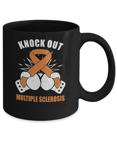 Boxing knock out Multiple Sclerosis Awareness Support Mug-Coffee Mug-11oz Mug-Black