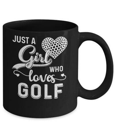 Just A Girl Who Loves Golf Mug-Coffee Mug-11oz Mug-Black