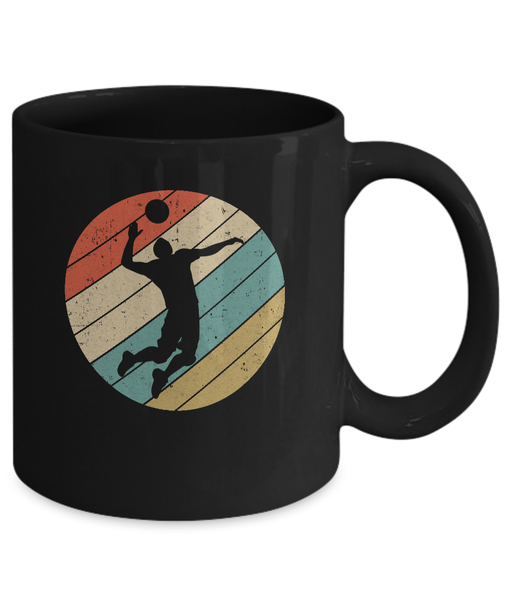 Retro Vintage Volleyball Gifts Mug-Coffee Mug-11oz Mug-Black