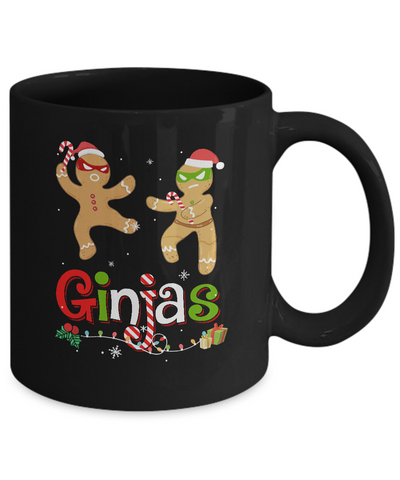 Ginjas Gingerbread Ninjas Funny Christmas Gifts Mug-Coffee Mug-11oz Mug-Black