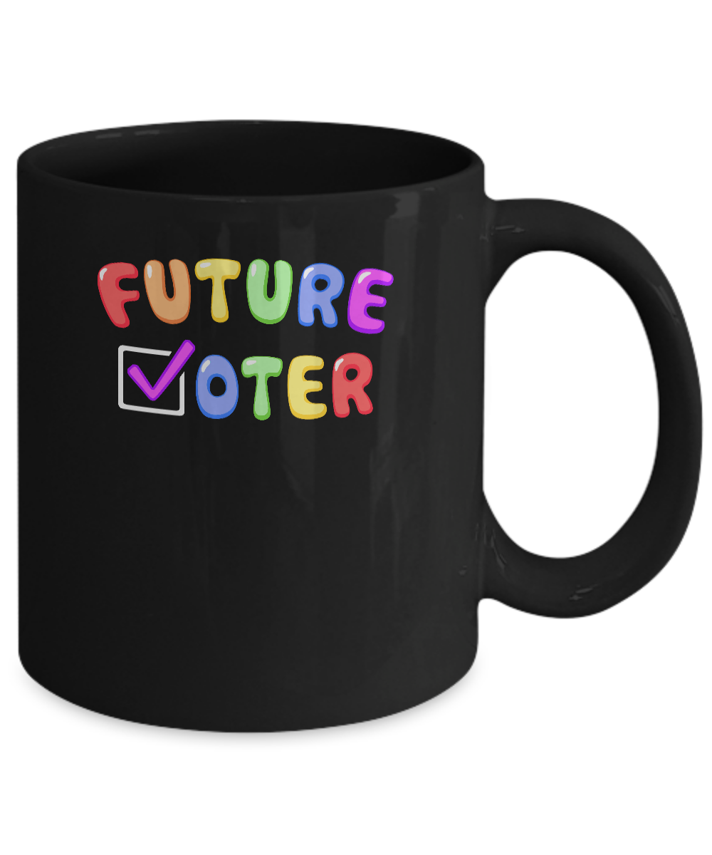 Voting Kids Vote Future Voter Rainbow Mug-Coffee Mug-11oz Mug-Black