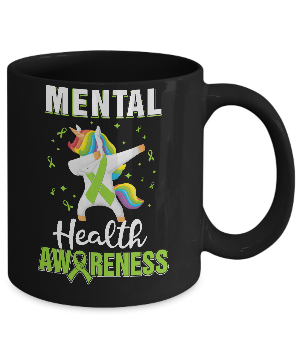 Inspirational Mental Health Awareness Unicorn Support Mug-Coffee Mug-11oz Mug-Black
