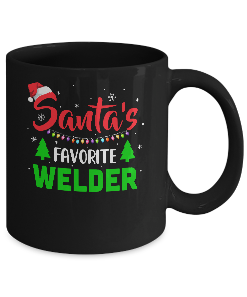 Santa's Favorite Welder Funny Christmas Xmas Gifts Mug-Coffee Mug-11oz Mug-Black