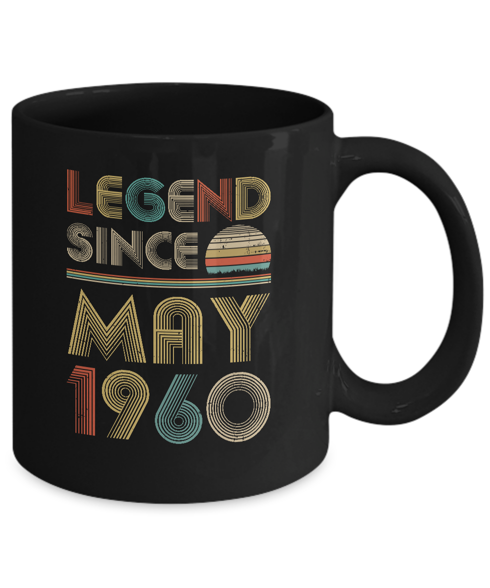 Legend Since May 1960 Vintage 61th Birthday Gifts Mug-Coffee Mug-11oz Mug-Black