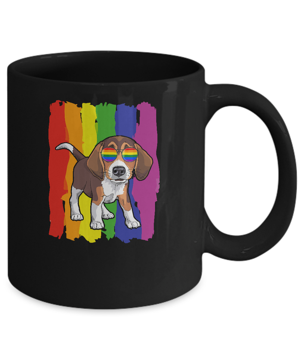 Funny Beagle LGBT LGBT Pride Gifts Mug-Coffee Mug-11oz Mug-Black