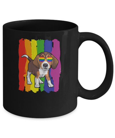 Funny Beagle LGBT LGBT Pride Gifts Mug-Coffee Mug-11oz Mug-Black
