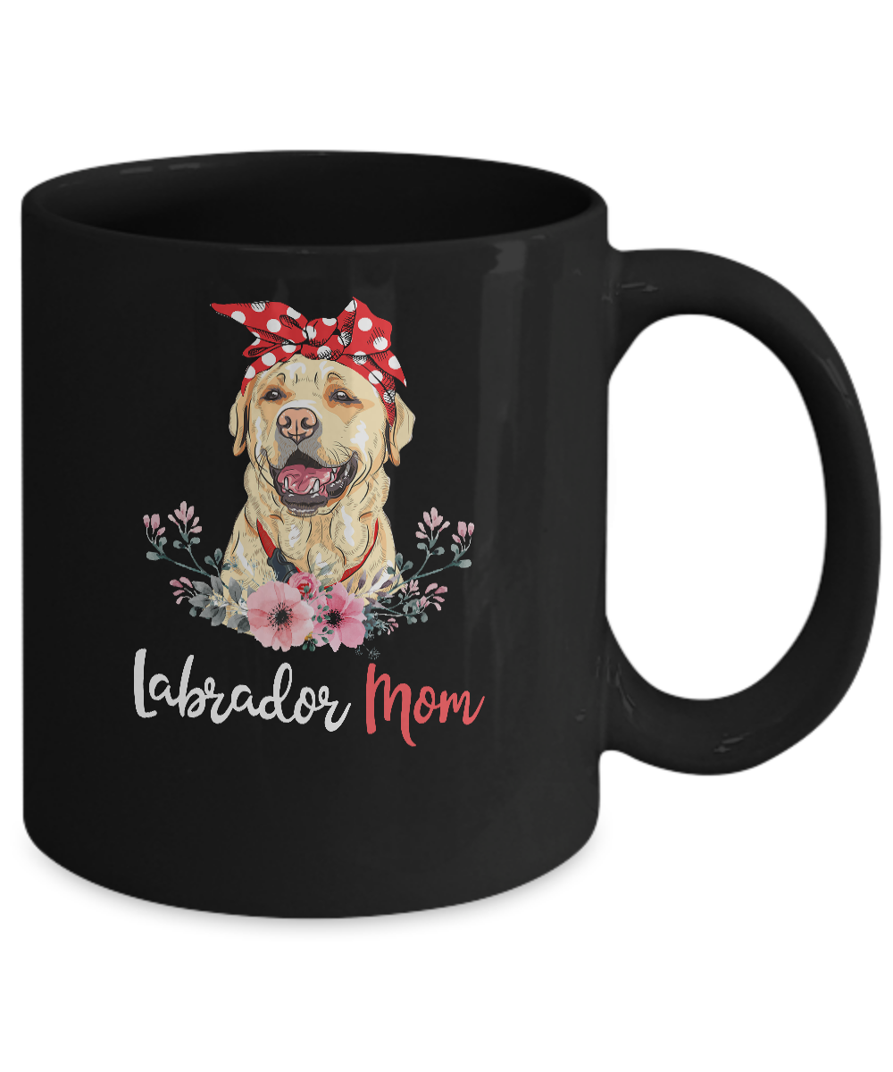 Labrador Mom Gift For Women Dog Lover Mug-Coffee Mug-11oz Mug-Black