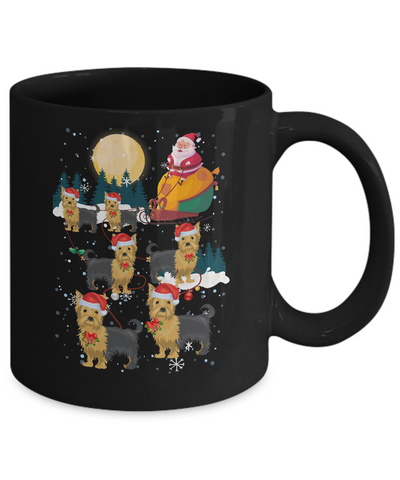 Dog Reindeer Yorkie Christmas Gift Mug-Coffee Mug-11oz Mug-Black