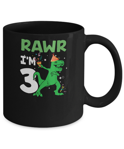 Rawr I'm 5 Birthday Gifts 2016 Dinosaur For Boys Youth Mug-Coffee Mug-11oz Mug-Black