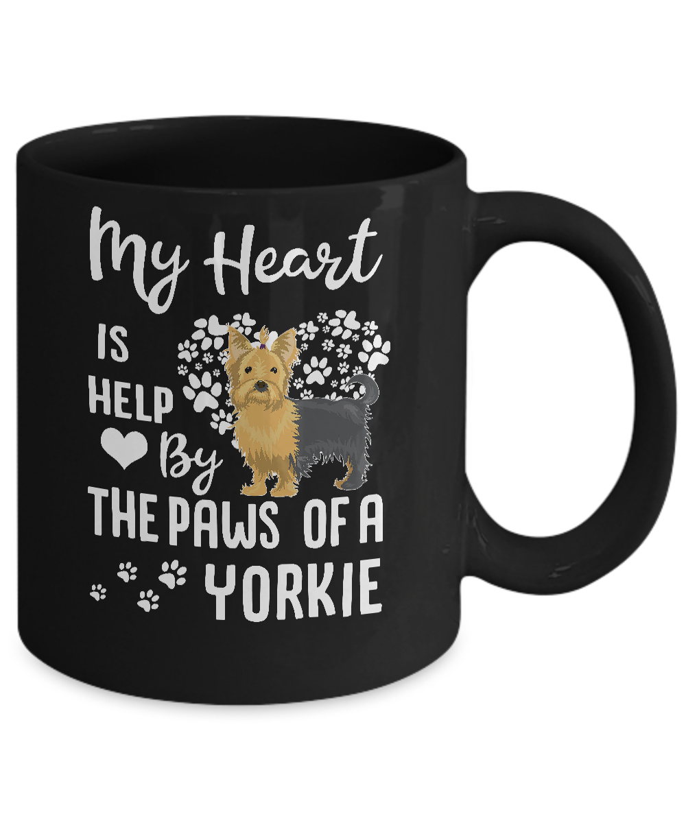My Heart Is Held By The Paws Of A Yorkie Lover Mug-Coffee Mug-11oz Mug-Black