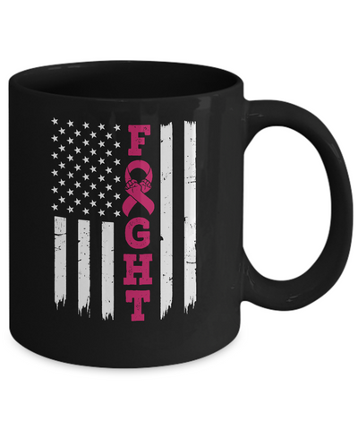 Multiple Myeloma Awareness American Flag Distressed Mug-Coffee Mug-11oz Mug-Black