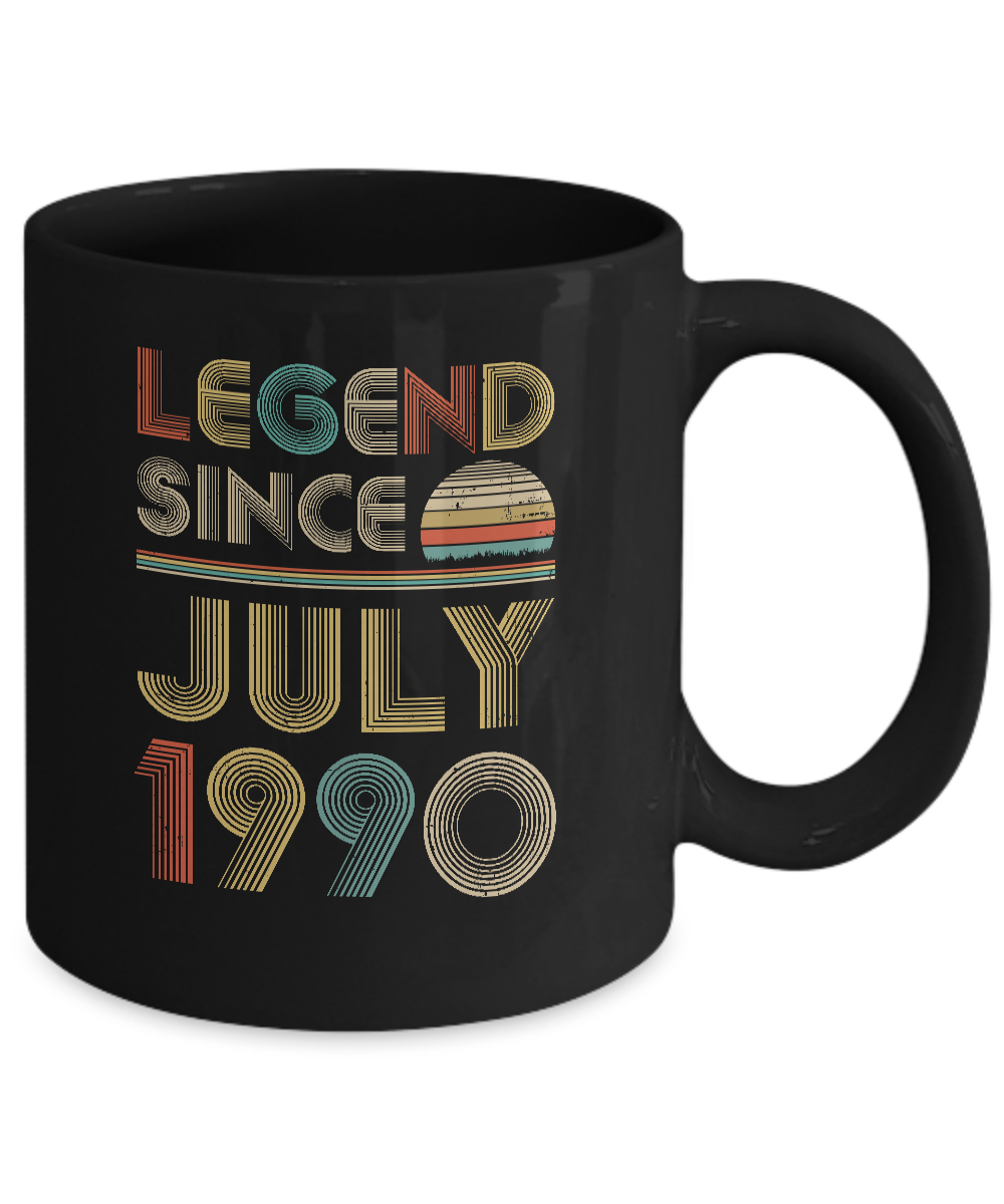 Legend Since July 1990 Vintage 31th Birthday Gifts Mug-Coffee Mug-11oz Mug-Black