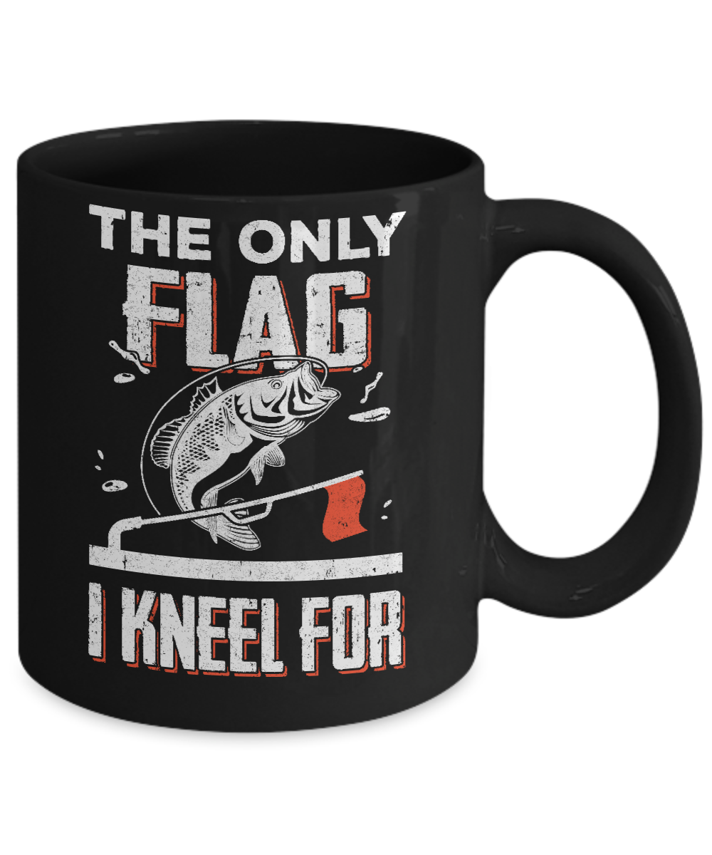 The Only Flag I Kneel For Wahoo ono Fish Fishing Mug-Coffee Mug-11oz Mug-Black