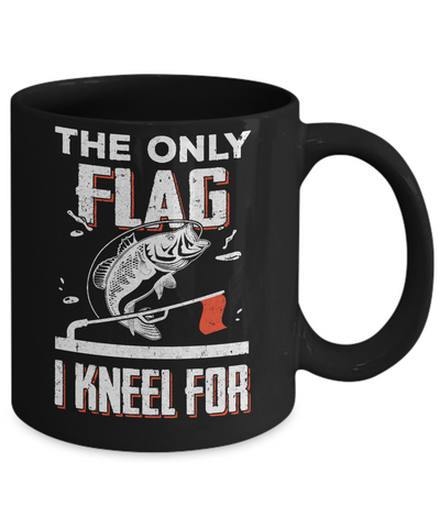 The Only Flag I Kneel For Wahoo ono Fish Fishing Mug-Coffee Mug-11oz Mug-Black