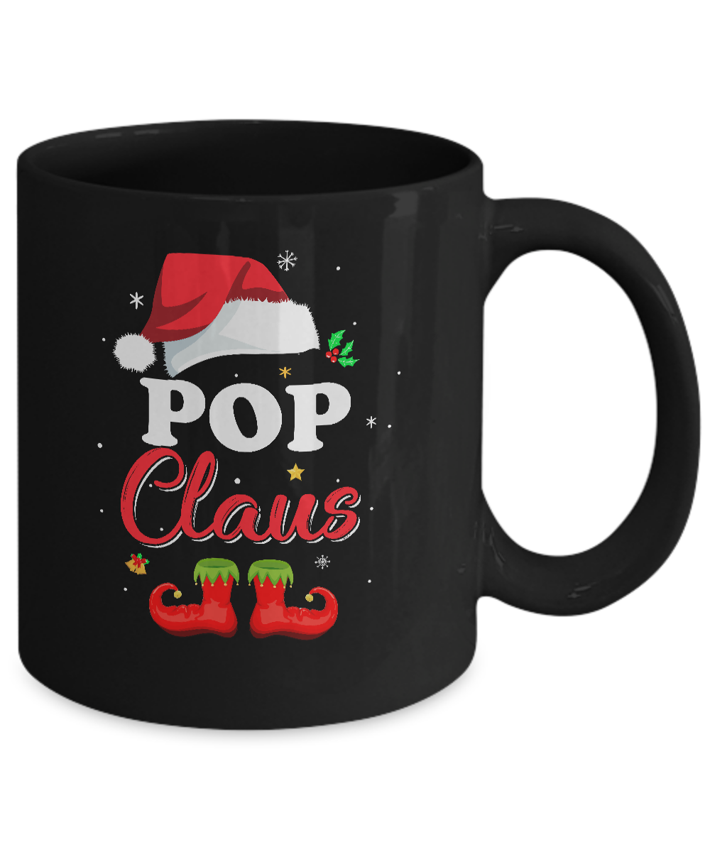 Santa Pop Claus Matching Family Pajamas Christmas Gifts Mug-Coffee Mug-11oz Mug-Black