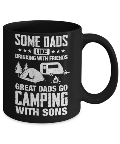 Great Dad Go Camping With Sons Father Day Gift Mug-Coffee Mug-11oz Mug-Black