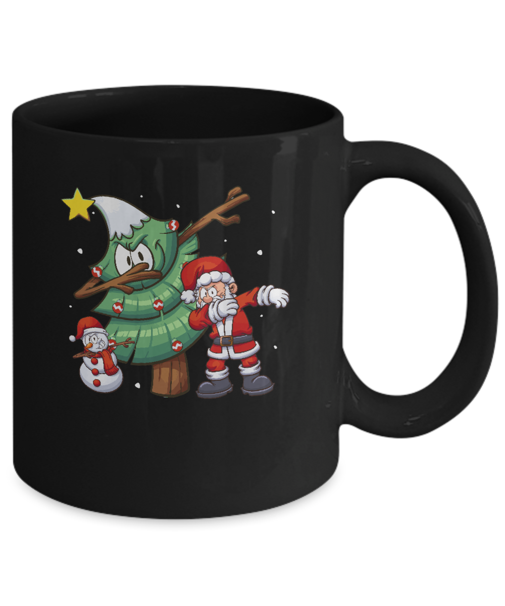 Dabbing Santa Through The Snow Mug-Coffee Mug-11oz Mug-Black
