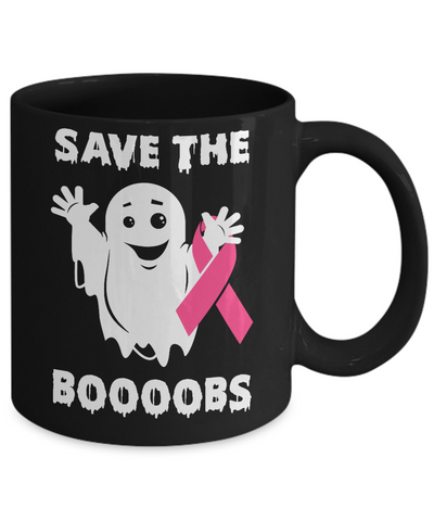 Halloween Save The Boobs Breast Cancer Awareness Mug-Coffee Mug-11oz Mug-Black