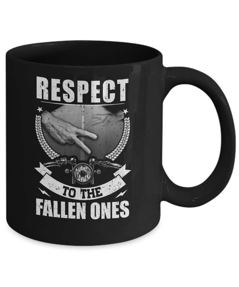 Respect To The Fallen Ones Motorbike Mug-Coffee Mug-11oz Mug-Black