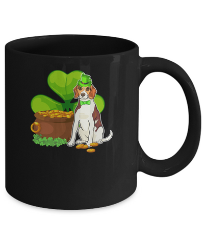 Beagle St Patrick's Day Irish Dog Lover Funny Gifts Mug-Coffee Mug-11oz Mug-Black