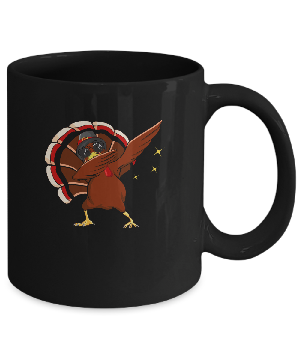 Dabbing Turkey Funny Thanksgiving Mug-Coffee Mug-11oz Mug-Black