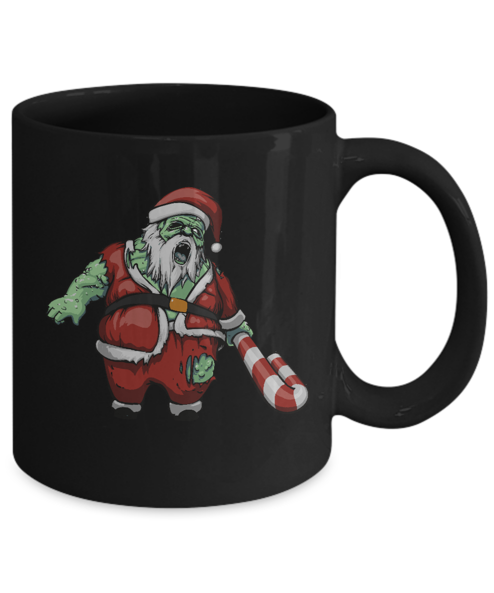 Zombie Santa Scary Christmas Halloween Costume Mug-Coffee Mug-11oz Mug-Black