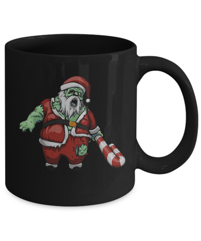 Zombie Santa Scary Christmas Halloween Costume Mug-Coffee Mug-11oz Mug-Black