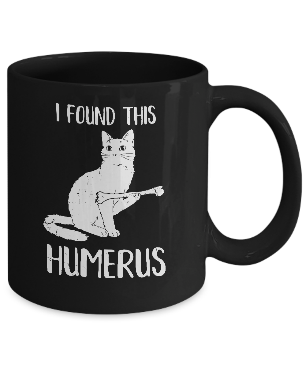 I Found This Humerus Cat Humorous Mug-Coffee Mug-11oz Mug-Black