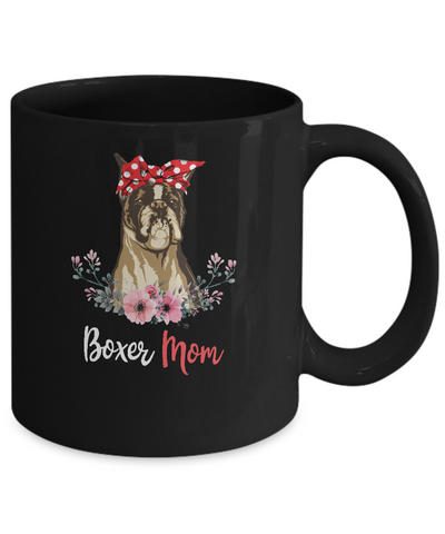 Boxer Mom Gift For Women Dog Lover Mug-Coffee Mug-11oz Mug-Black