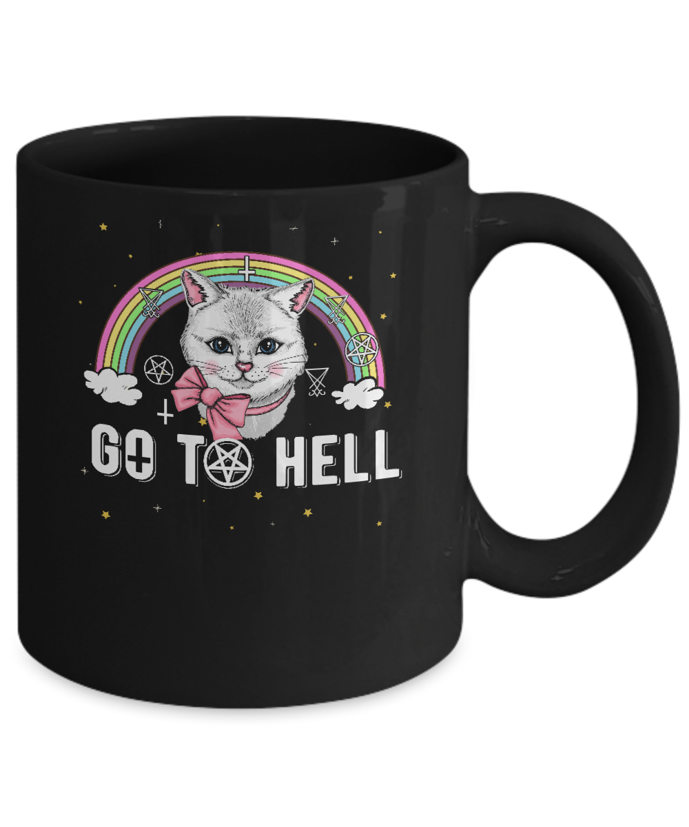 Heavy Metal Metalhead Cats Go To Hell Mug-Coffee Mug-11oz Mug-Black