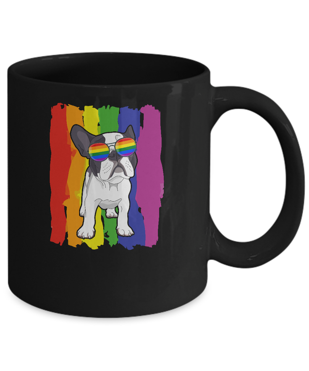 Funny Bulldog LGBT LGBT Pride Gifts Mug-Coffee Mug-11oz Mug-Black
