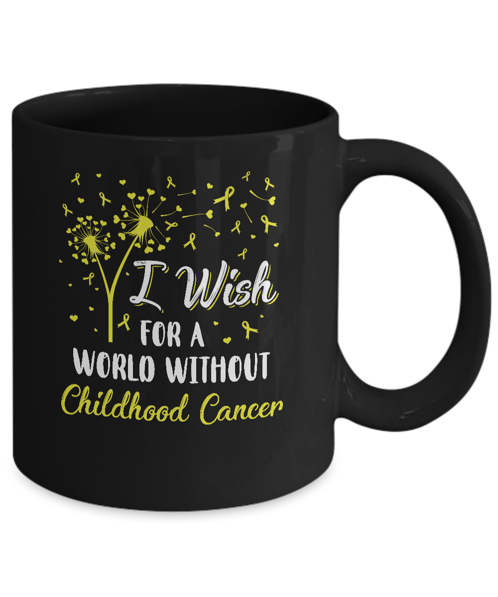I Wish For A World Without Childhood Cancer Awareness Mug-Coffee Mug-11oz Mug-Black