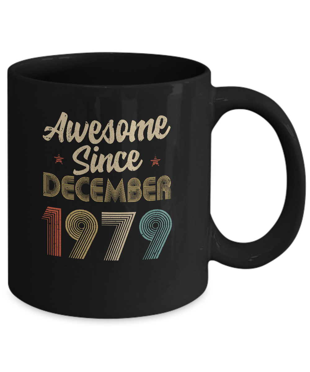 Awesome Since December 1979 Vintage 42th Birthday Gifts Mug-Coffee Mug-11oz Mug-Black