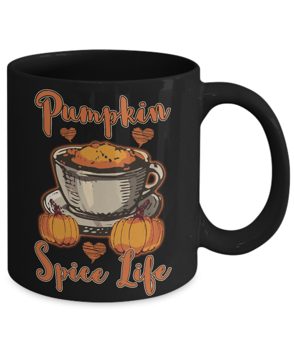 Pumpkin Spice Life Coffee Autumn Life Season Mug-Coffee Mug-11oz Mug-Black