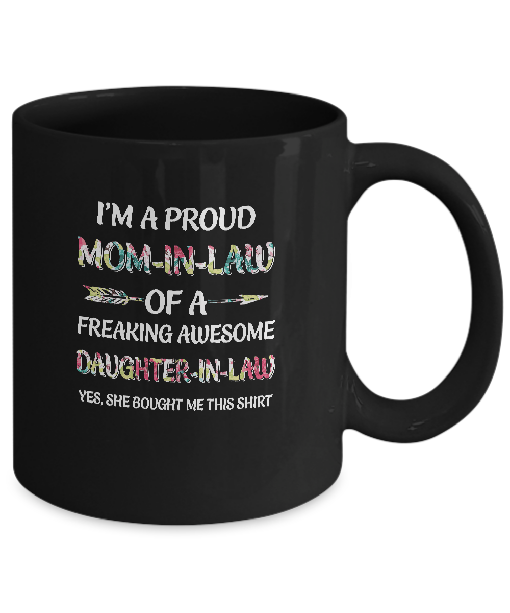 Proud Mom-In-Law Mother's Day Gift From A Daughter-In-Law Mug-Coffee Mug-11oz Mug-Black
