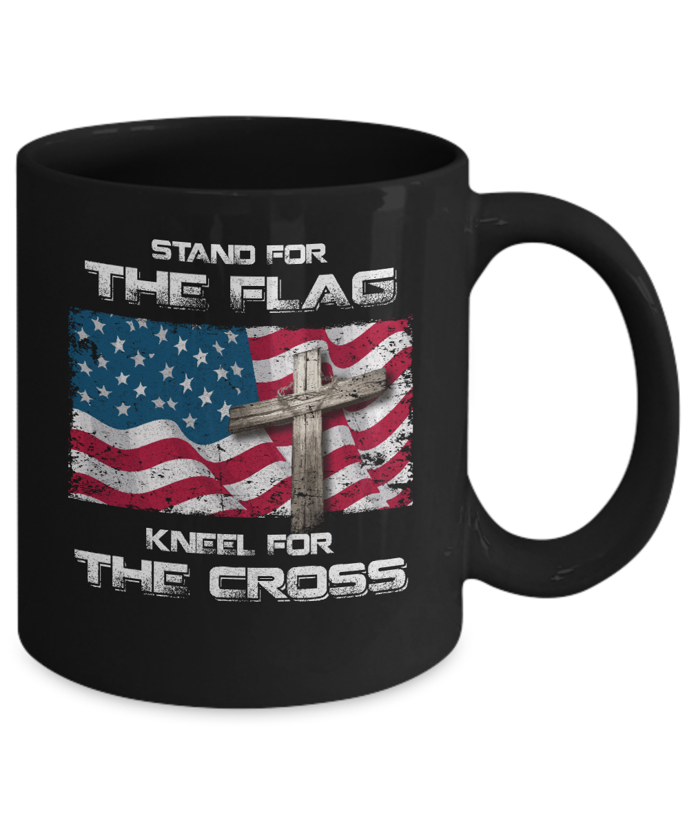 Stand For The Flag Kneel For The Cross Mug-Coffee Mug-11oz Mug-Black