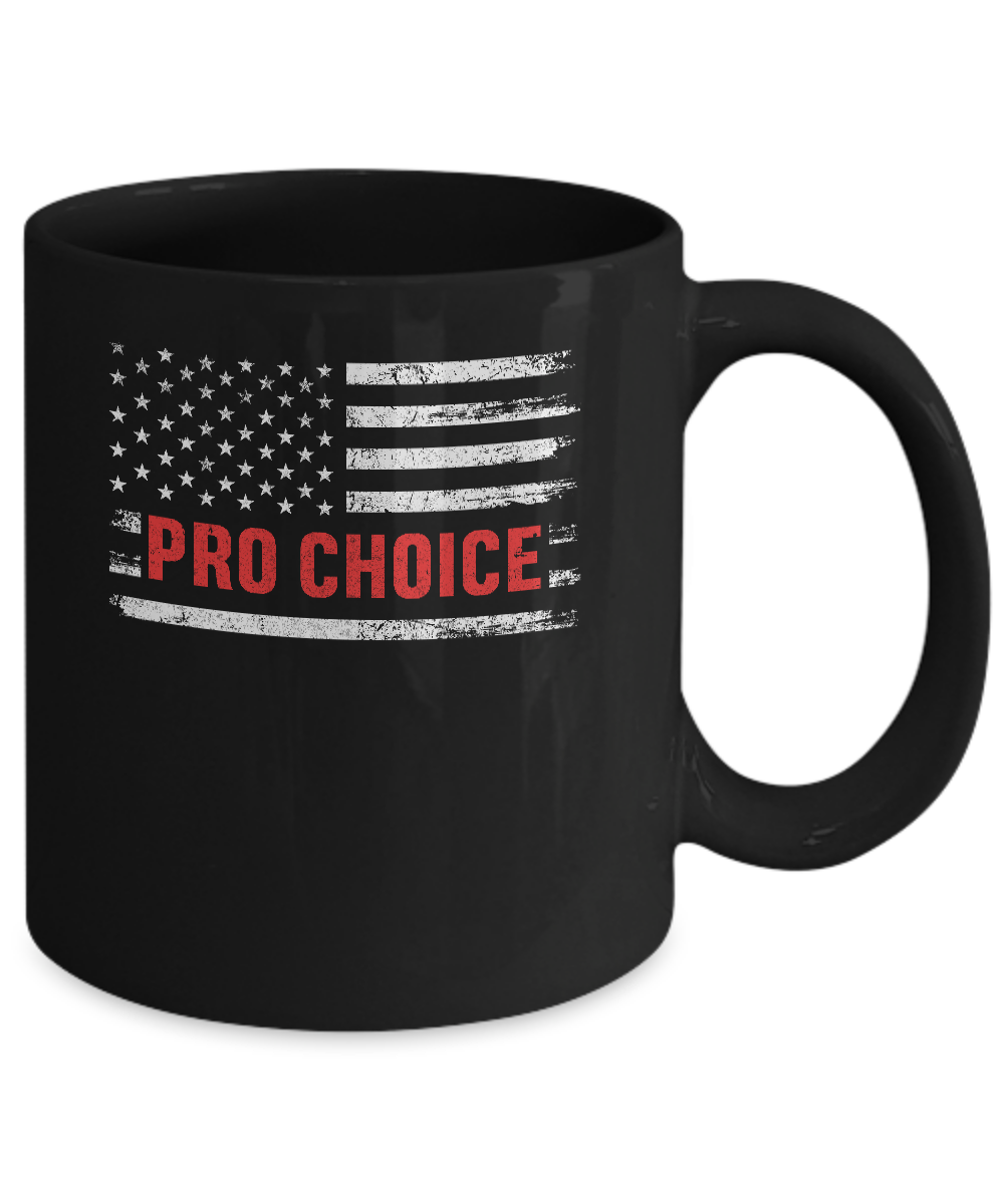 Patriotic US American Flag Pro Choice Veteran Mug-Coffee Mug-11oz Mug-Black