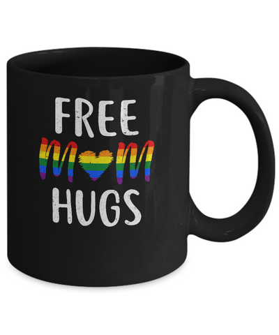Free Mom Hugs Support LGBT Mug-Coffee Mug-11oz Mug-Black