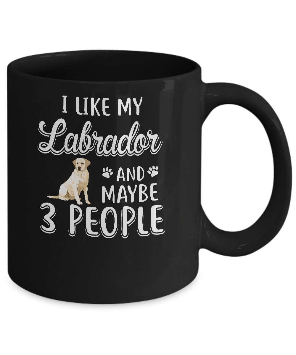 I Like My Labrador And Maybe 3 People Mug-Coffee Mug-11oz Mug-Black
