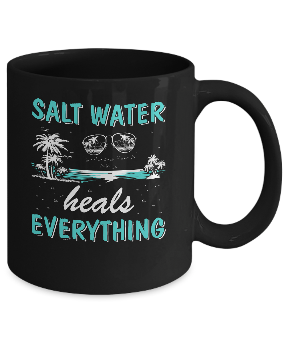 Saltwater Heals Everything Mug-Coffee Mug-11oz Mug-Black