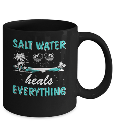 Saltwater Heals Everything Mug-Coffee Mug-11oz Mug-Black