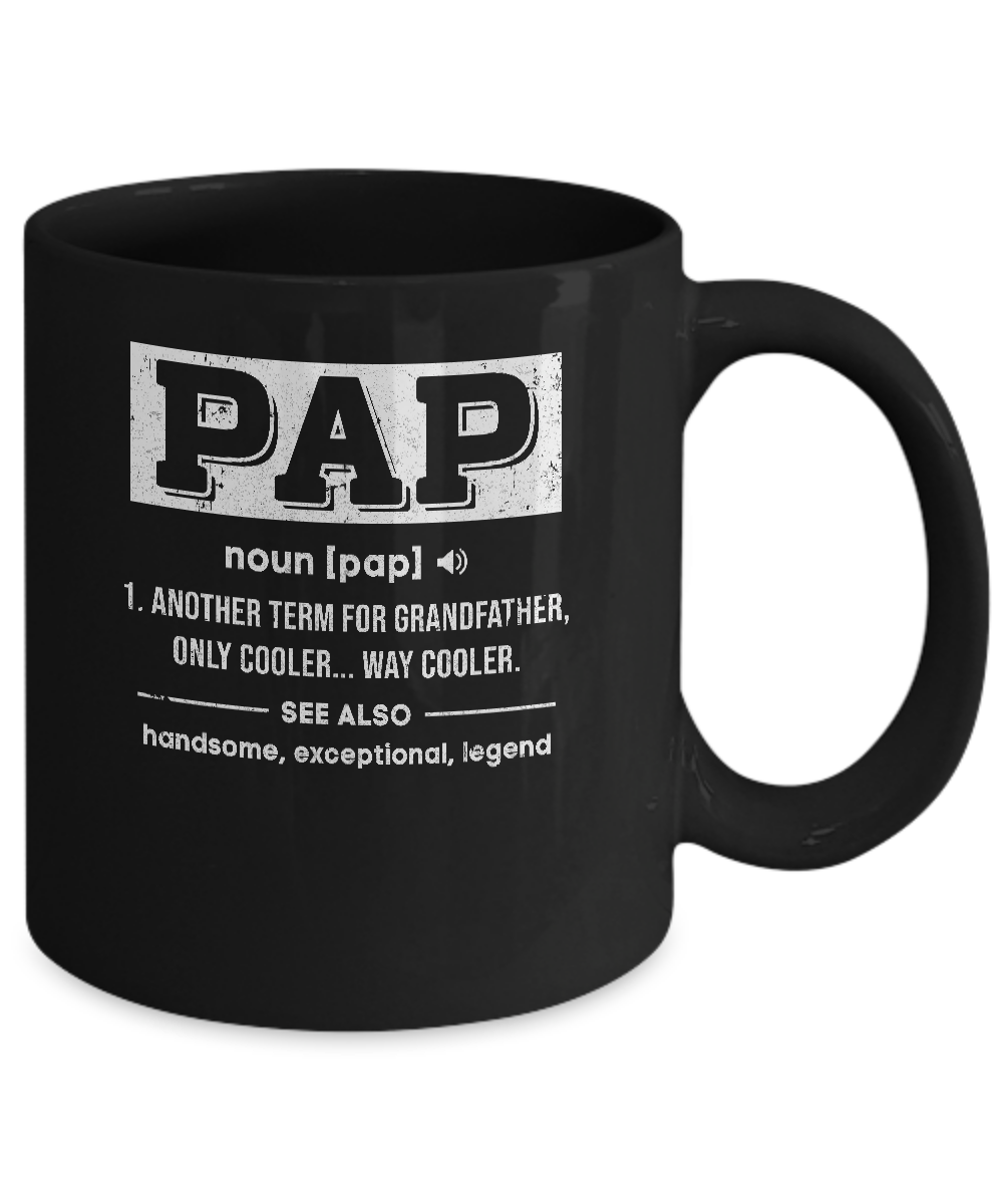 Pap Gifts Grandpa Definition Fathers Day Mug-Coffee Mug-11oz Mug-Black