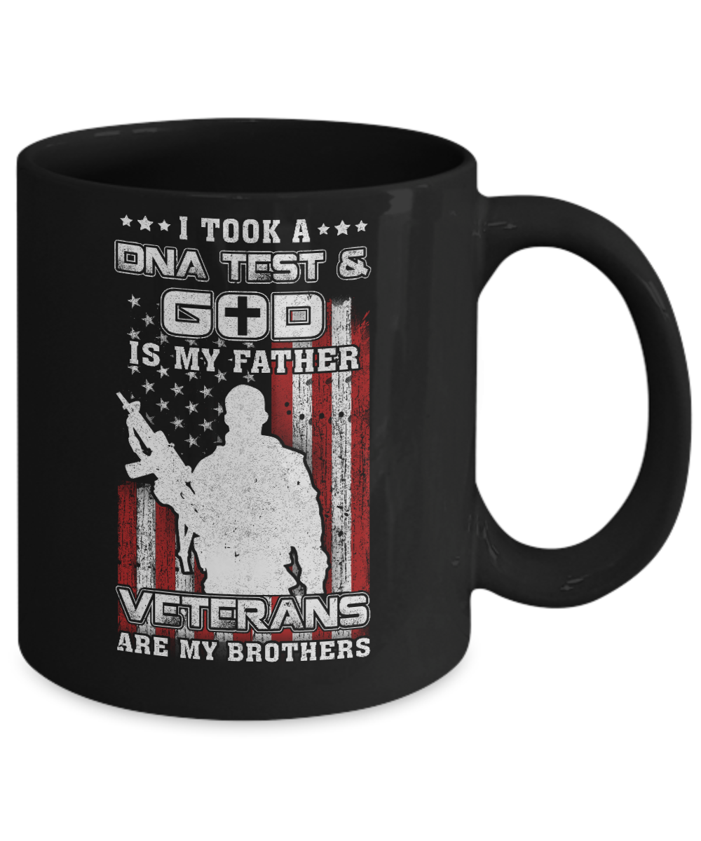 I Took A Dna Test God Is My Father Veterans Brothers Mug-Coffee Mug-11oz Mug-Black