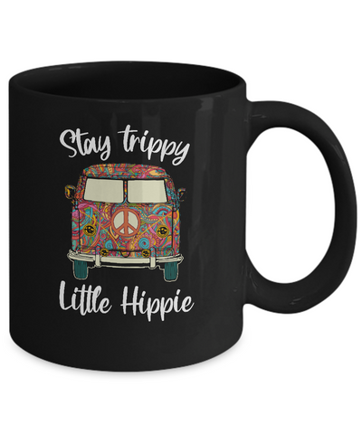 Stay Trippy Little Hippie Peace Sign Gifts For Hippie-Coffee Mug-11oz Mug-Black