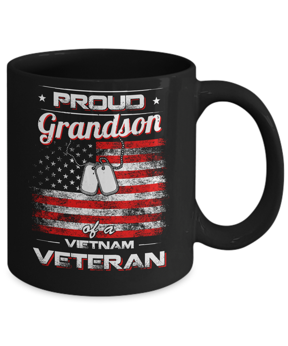 Proud Grandson Of A Viet Nam Veteran Mug-Coffee Mug-11oz Mug-Black