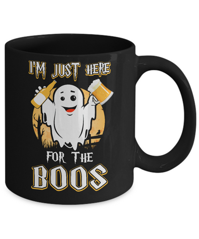 I'm Just Here For The Boos Halloween Beer Mug-Coffee Mug-11oz Mug-Black