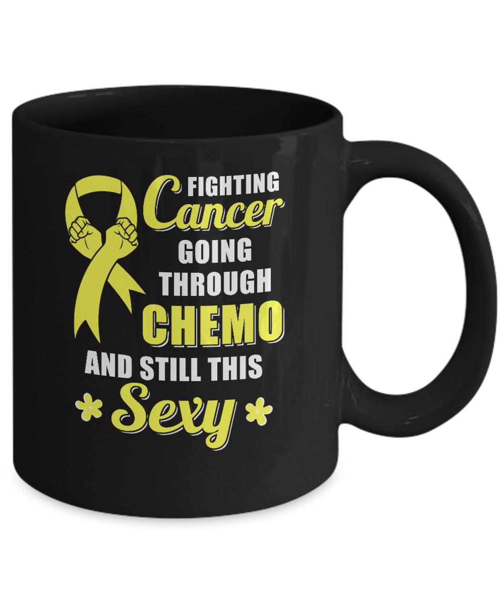 Fighting Cancer Chemo And Still This Sexy Yellow Awareness Mug-Coffee Mug-11oz Mug-Black