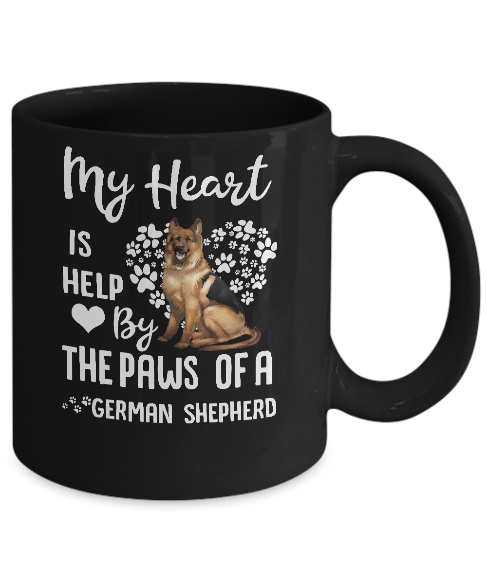 My Heart Is Held By The Paws Of A German Shepherd Lover Mug-Coffee Mug-11oz Mug-Black