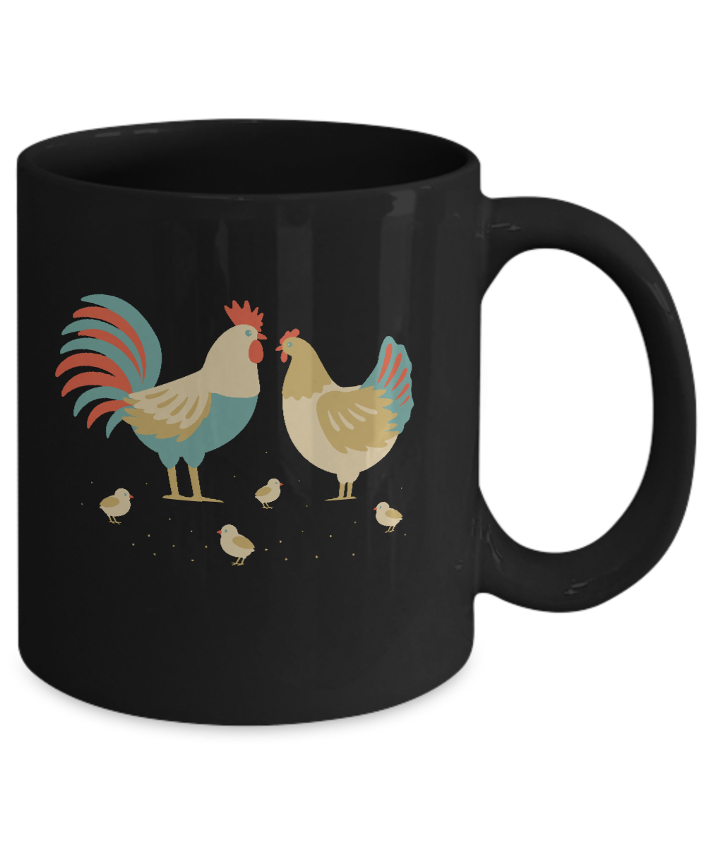 Vintage Retro Chicken Whisperer Poultry Mug-Coffee Mug-11oz Mug-Black